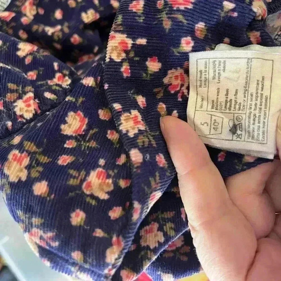 Purple Floral Corduroy Dress - Picture 8 of 15